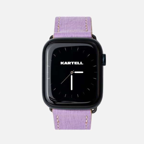 price for Band for Apple Watch made of ostrich skin in purple color without follicles