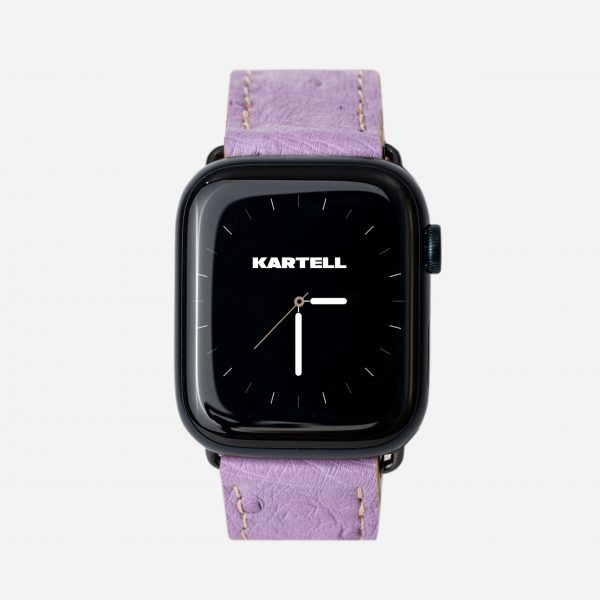 ціна на Ремінець для Apple Watch зі шкіри страуса в ліловому кольорі з фолікулами