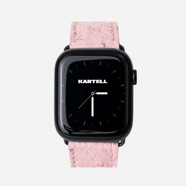 price for Band for Apple Watch made of ostrich skin in pink color with follicles