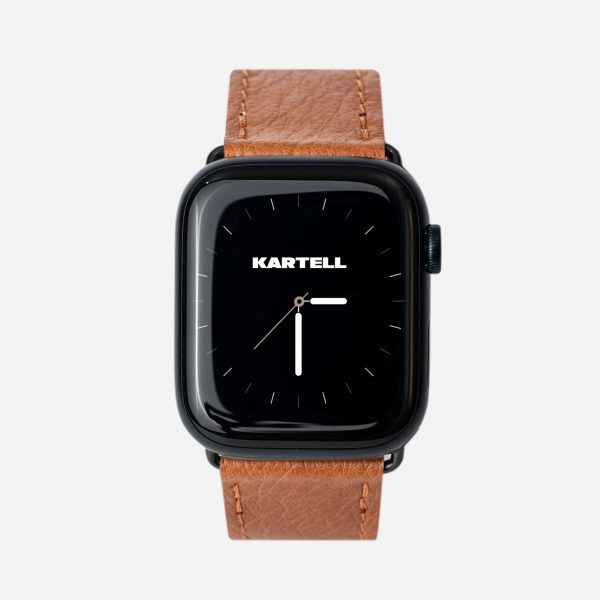 ціна на Ремінець для Apple Watch зі шкіри страуса в рижому кольорі без фолікул