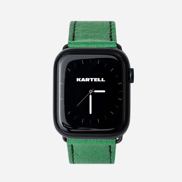 price for Band for Apple Watch made of ostrich skin in green color without follicles