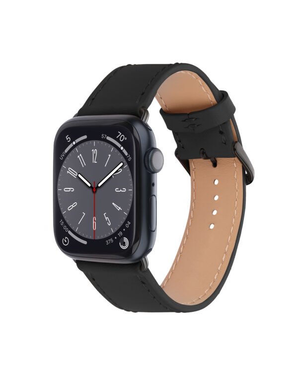 Ремінець для Apple Watch із телячої шкіри в чорному кольорі