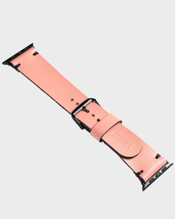 Ремінець для Apple Watch із телячої шкіри в рожевому кольорі