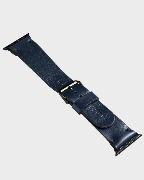 Ремінець для Apple Watch із телячої шкіри у темно-синьому кольорі