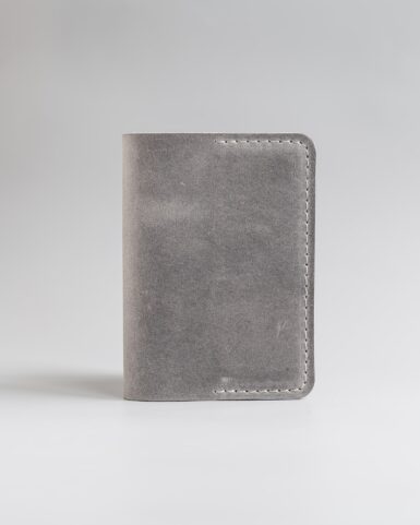 price for Passport cover made of crazy horse leather, in gray color