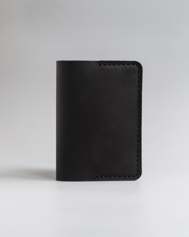 price for Passport cover made of crazy horse leather, in black color