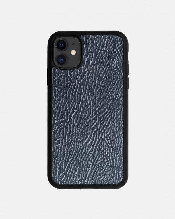 Чохол із темно-сірої шкіри акули для iPhone 11