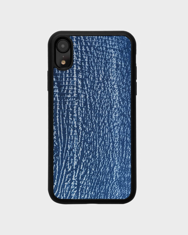 Чохол із синьої шкіри акули для iPhone XR