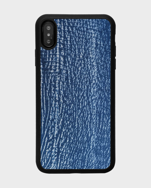 Чохол із синьої шкіри акули для iPhone XS Max