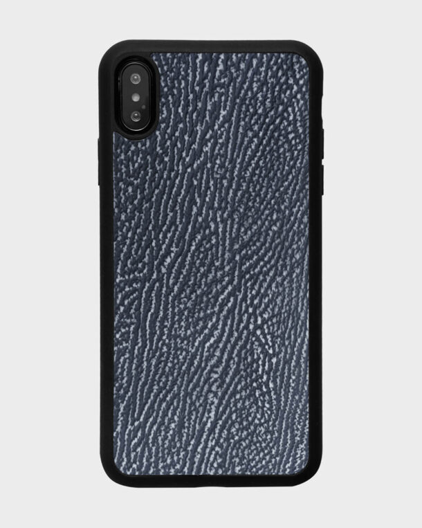 Чехол из темно-серой кожи акулы для iPhone XS Max