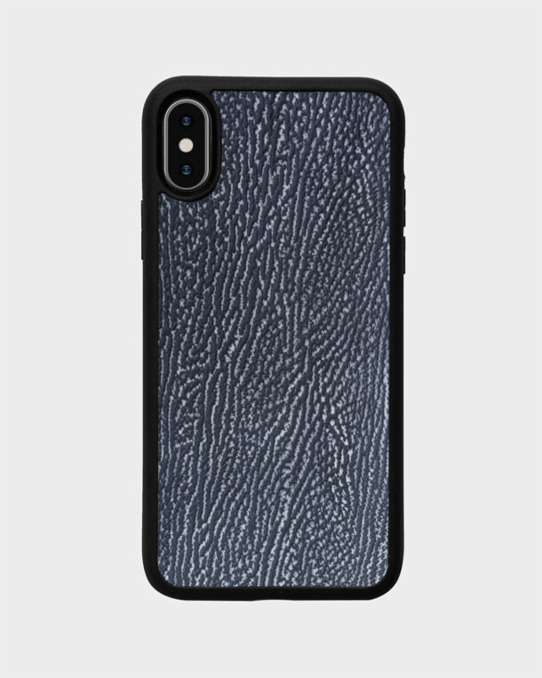 Case made of dark gray shkіri shkіri for iPhone XS