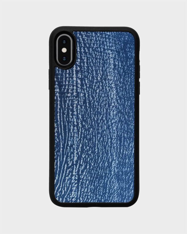 Чохол із синьої шкіри акули для iPhone X
