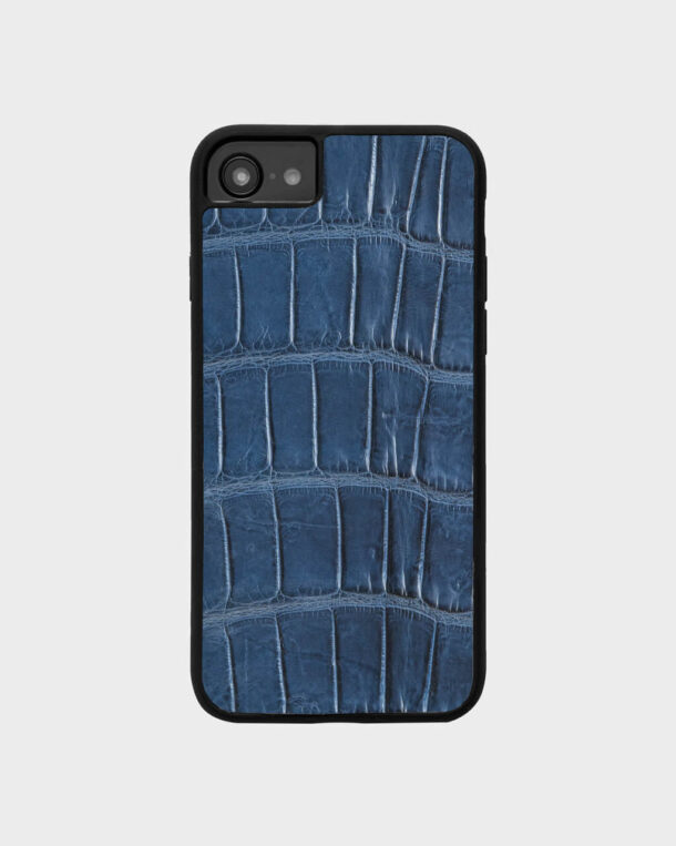 Чохол із темно-синьої шкіри крокодила для iPhone 7