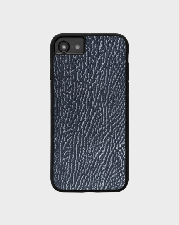 Чехол из темно-серой кожи акулы для iPhone 7