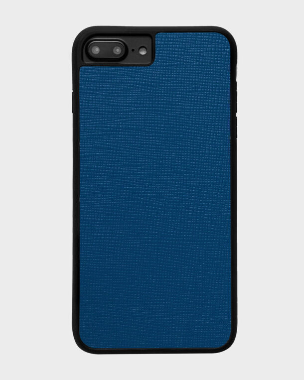 Чохол із синьої шкіри Saffiano для iPhone 7 Plus