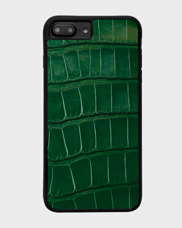 Чохол із зеленої шкіри крокодила для iPhone 7 Plus
