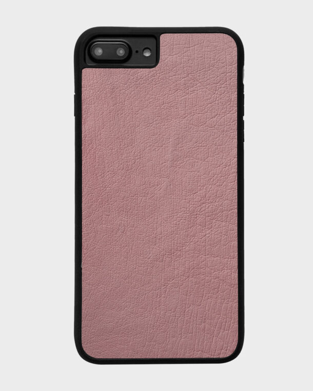 Case made of ostrich horny skin without follicles for iPhone 7+