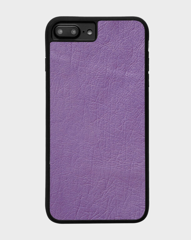 Чохол із фіолетової шкіри страуса без фолікул для iPhone 7+