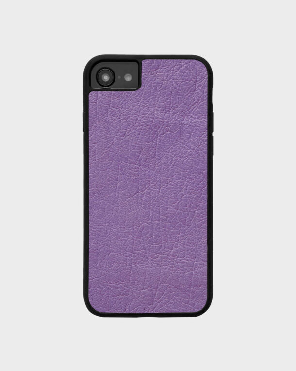 Чохол із фіолетової шкіри страуса без фолікул для iPhone 8
