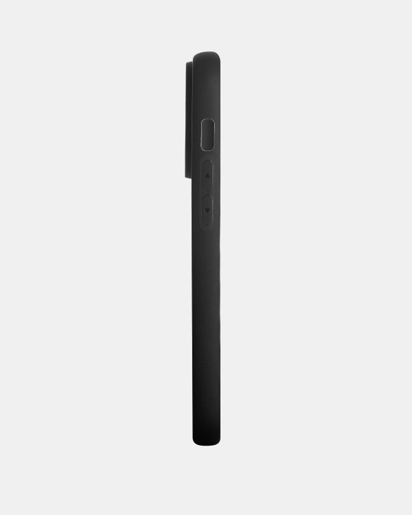 Чохол із чорної шкіри пітона з широкими лусочками для iPhone 14 Pro