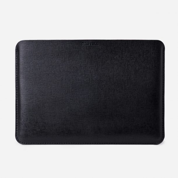Відкритий чохол для MacBook 14 Pro зі шкіри сафіано в чорному кольорі