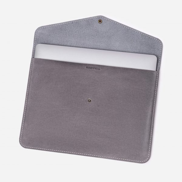 ціна на Чохол для MacBook 16 Pro (2019) зі шкіри крейзі хорс, в сірому кольорі