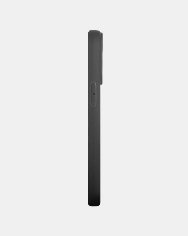 Чохол із чорної шкіри пітона з широкими лусочками для iPhone 13 Mini