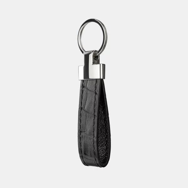 price for Black crocodile embossing keychain
