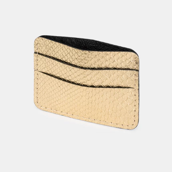 price for Cardholder made of golden python skin with small scales