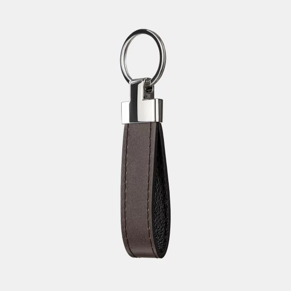 price for Keychain made of dark brown calfskin