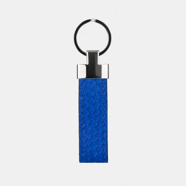 price for Keychain made of blue python skin