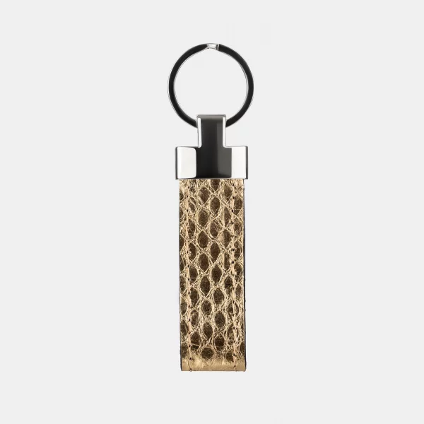 price for Keychain made of golden python skin