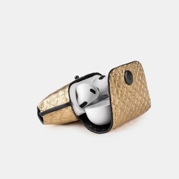 price for Cover for AirPods Pro/Pro 2 made of golden python skin with small scales