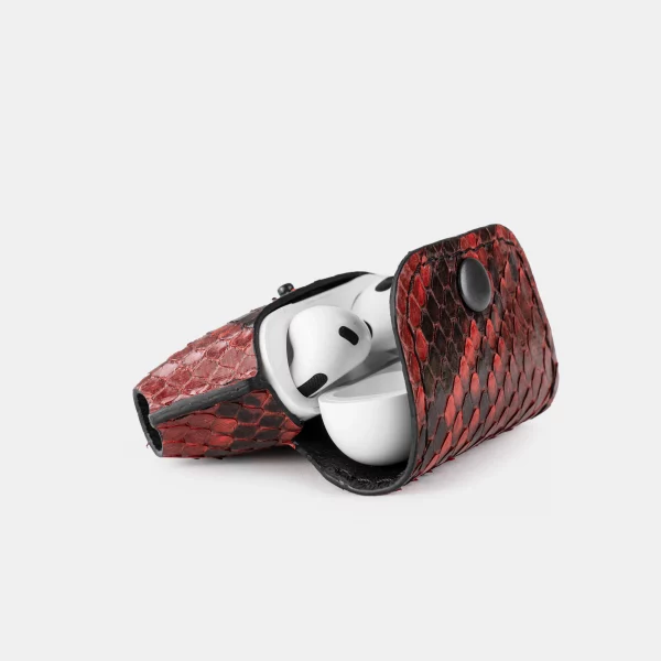 price for Cover for AirPods 3 made of red python skin with small scales