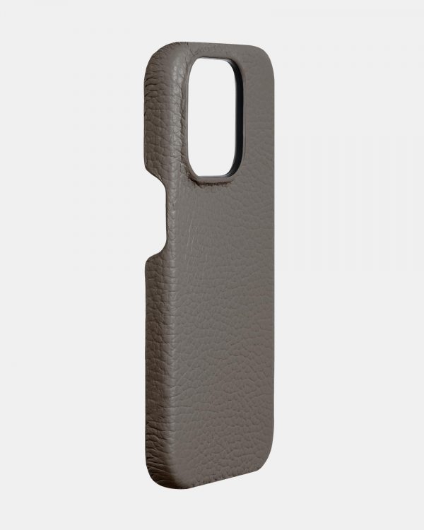 Светло-коричневый кожаный чехол для iPhone 13 Pro Max