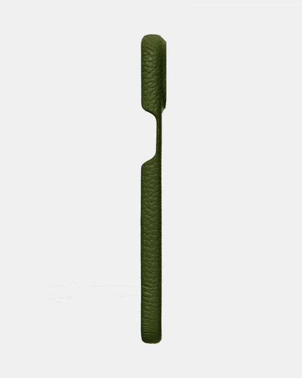 Оливковый кожаный чехол для iPhone 14 Plus