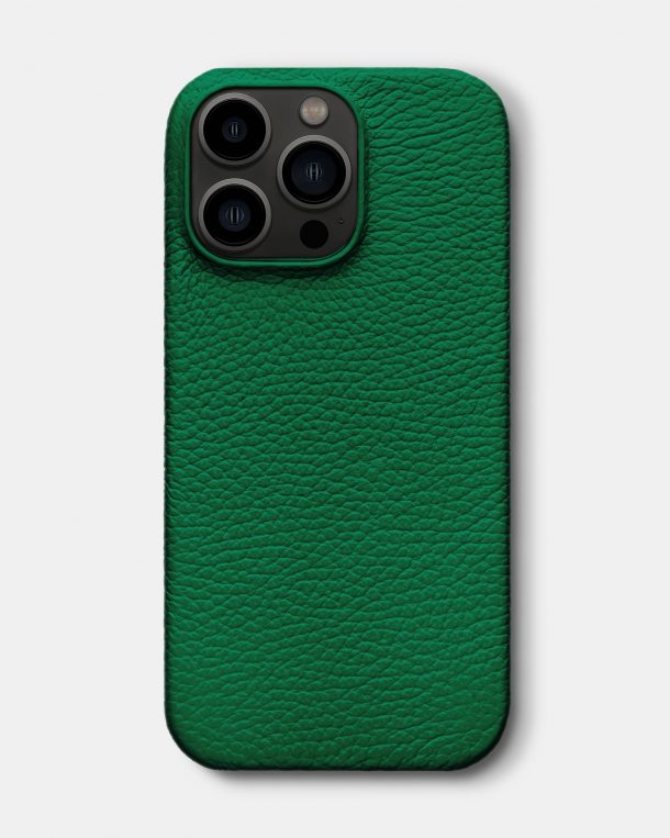 Ярко-зеленый кожаный чехол для iPhone 13 Pro Max