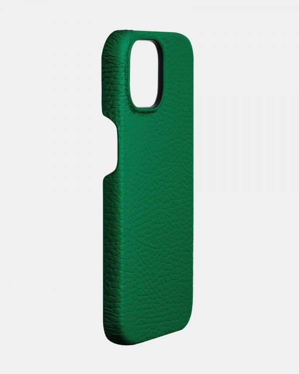 Ярко-зеленый кожаный чехол для iPhone 13