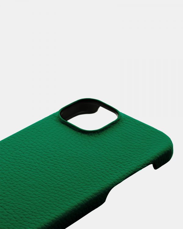 Яскраво-зелений шкіряний чохол для iPhone 13 у Києві