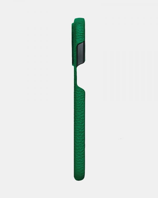 Яскраво-зелений шкіряний чохол для iPhone 15 Pro Max