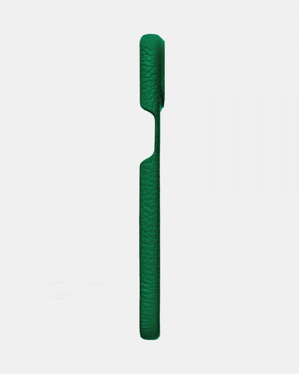 Ярко-зеленый кожаный чехол для iPhone 13 Mini