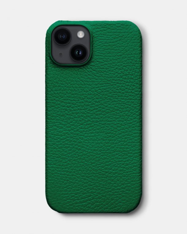 Яскраво-зелений шкіряний чохол для iPhone 14 Plus