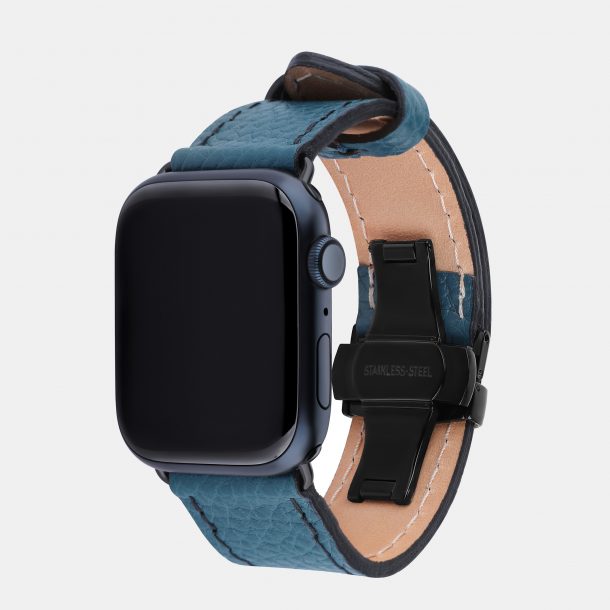 Ремінець для Apple Watch із телячої шкіри флотар в бірюзовому кольорі