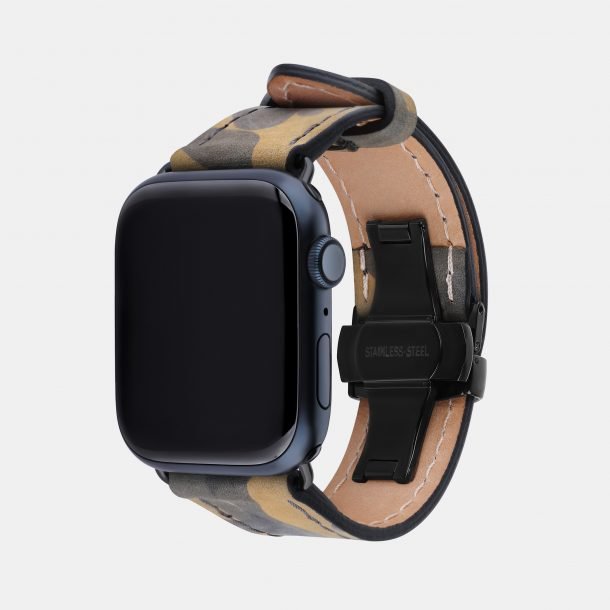 Ремінець для Apple Watch із телячої шкіри мілітарі з нубуковим покриттям