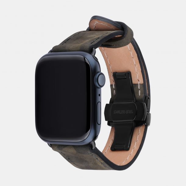 Ремінець для Apple Watch із телячої шкіри камуфляж з нубуковим покриттям