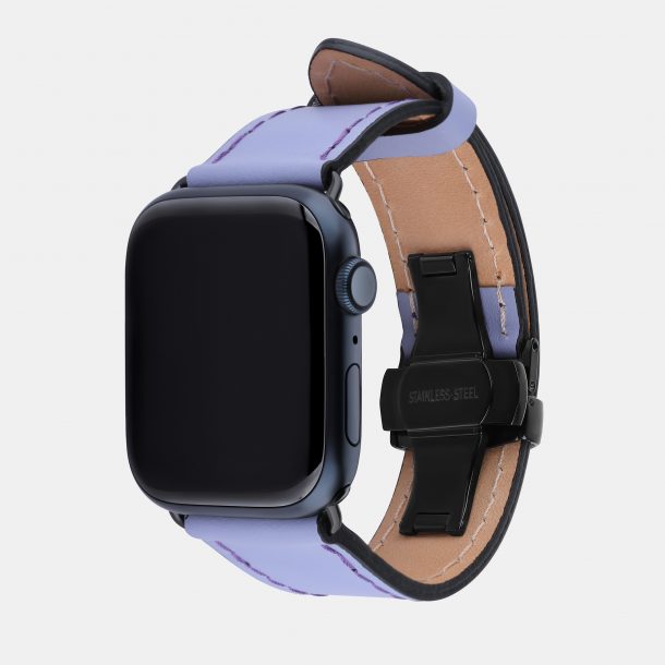 Ремінець для Apple Watch із телячої шкіри в ліловому кольорі