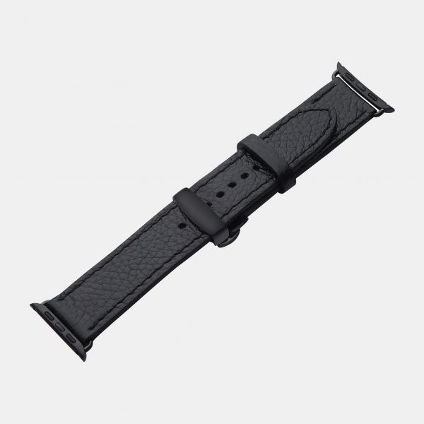 ціна на Ремінець для Apple Watch із телячої шкіри флотар в чорному кольорі