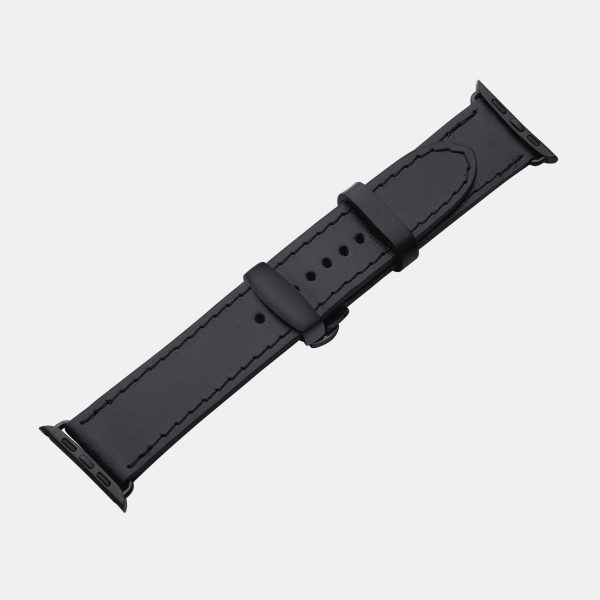price for Apple Watch band made of calf leather in black color