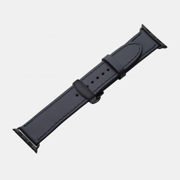 price for Apple Watch band made of calf leather in dark blue color
