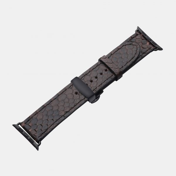 ціна на Ремінець для Apple Watch зі шкіри пітона в коричневому кольорі